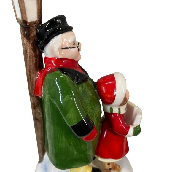 VTG Ceramic Christmas Carolers Revolving Music Box 60s Disney Merchandise Japan - Picture 8 of 13
